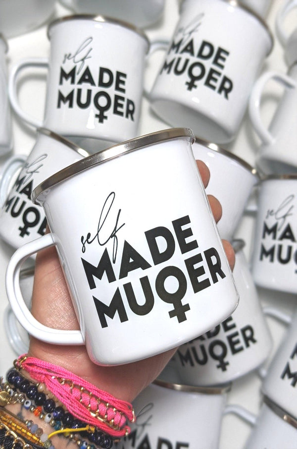 Self Made Mujer Enamel Mug (Bundle it and save)