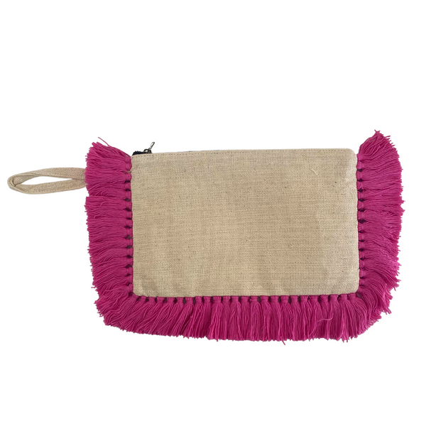 Organic Cotton Fringe Tassel Wristlet - Thailand