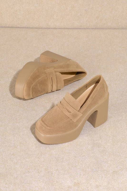 Holana Chunky Platform Penny Loafers