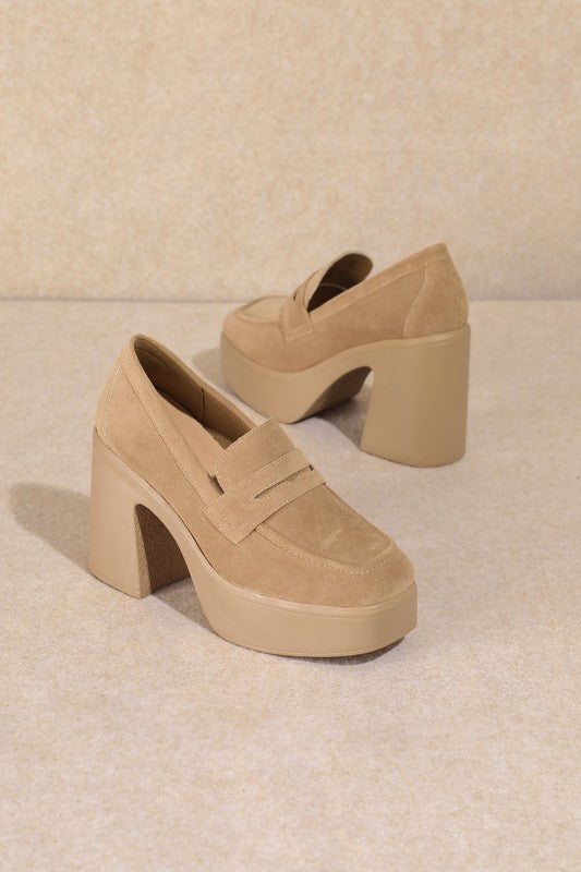 Holana Chunky Platform Penny Loafers
