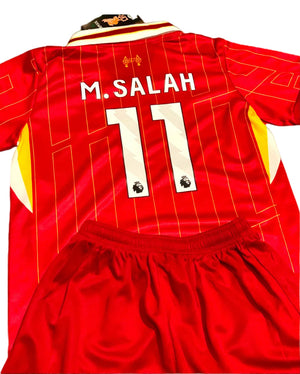 Mohamed Salah Liverpool Kids Jersey Set Soccer Football Toddler Youth Uniform Kit