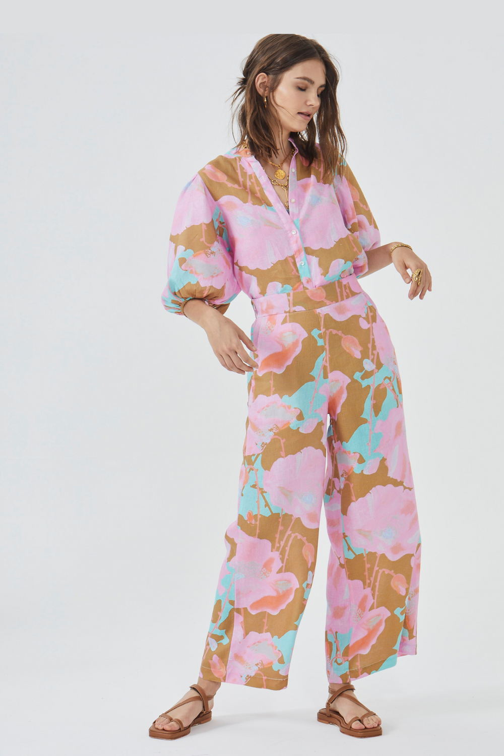 New Luna Linen Pants - Aquarela