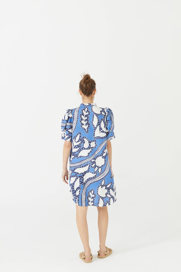 Athina Short Linen Dress - Mykonos