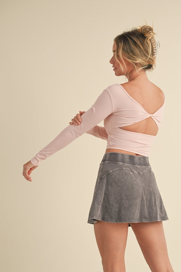 Twist Back Long Sleeve Top