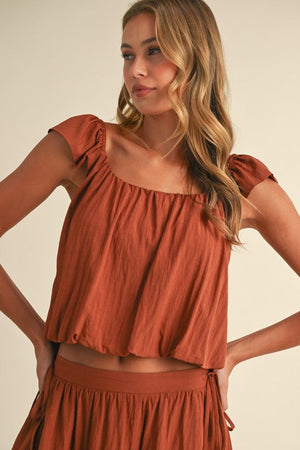 Sleeveless Top and Bubble Skirt Set