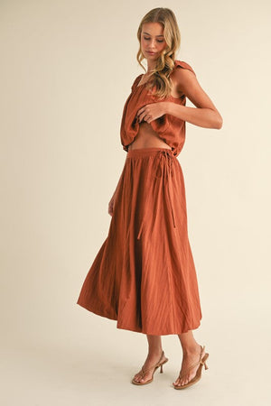 Sleeveless Top and Bubble Skirt Set
