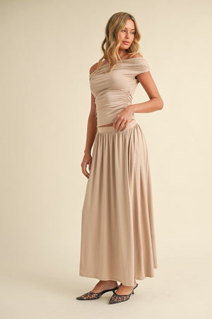 Off Shoulder Top and Maxi Skirt Set