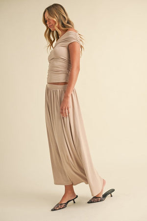 Off Shoulder Top and Maxi Skirt Set
