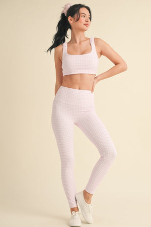Gingham Print Aligned Performance Highrise Legging