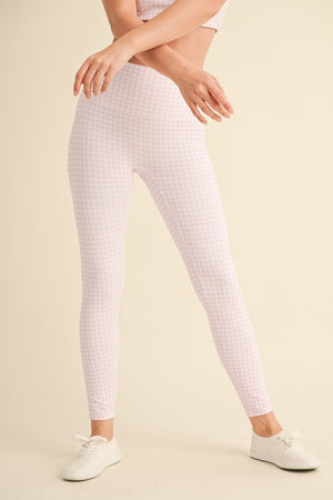 Gingham Print Aligned Performance Highrise Legging