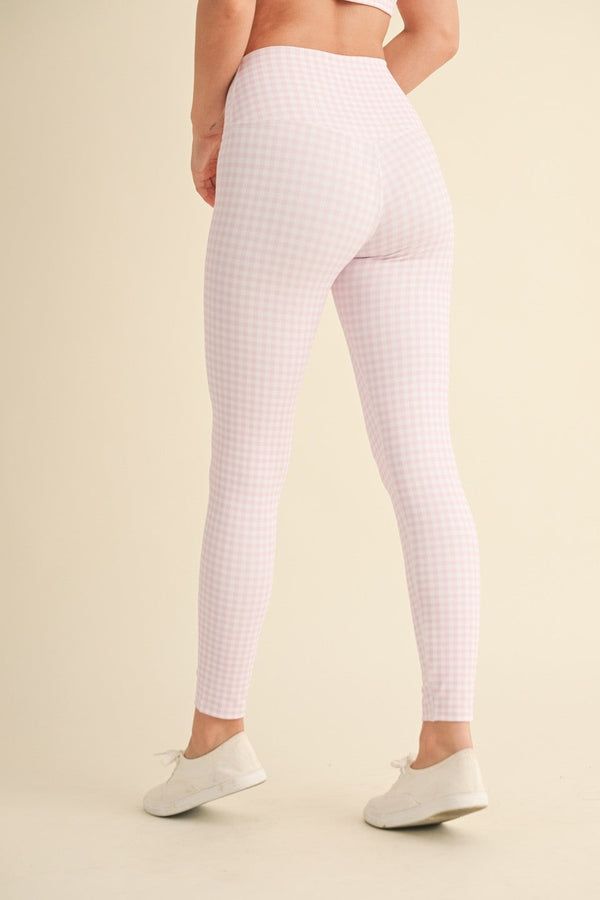 Gingham Print Aligned Performance Highrise Legging