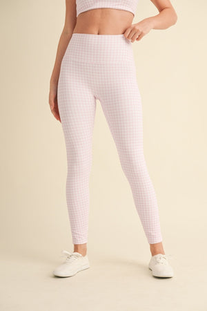 Gingham Print Aligned Performance Highrise Legging