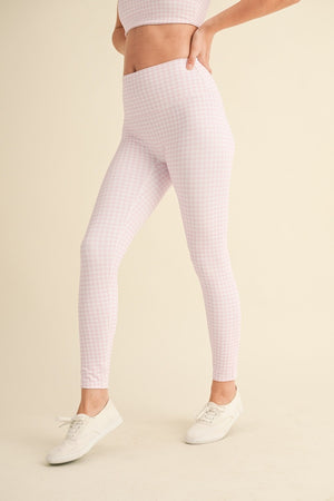 Gingham Print Aligned Performance Highrise Legging