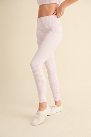 Gingham Print Aligned Performance Highrise Legging