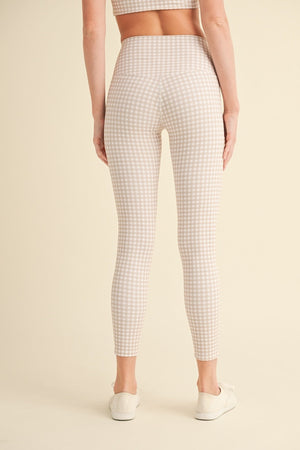 Gingham Print Aligned Performance Highrise Legging