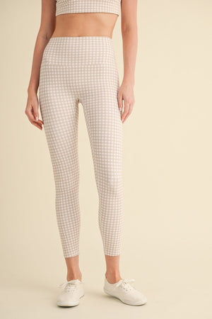 Gingham Print Aligned Performance Highrise Legging