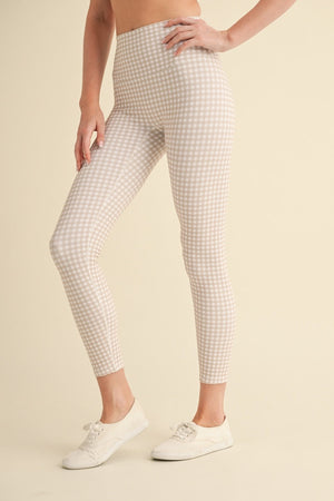 Gingham Print Aligned Performance Highrise Legging