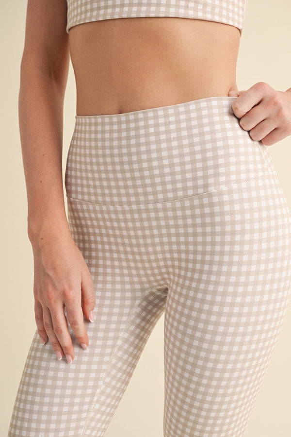 Gingham Print Aligned Performance Highrise Legging
