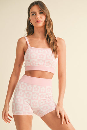 Flower Print Tank And Shorts Se