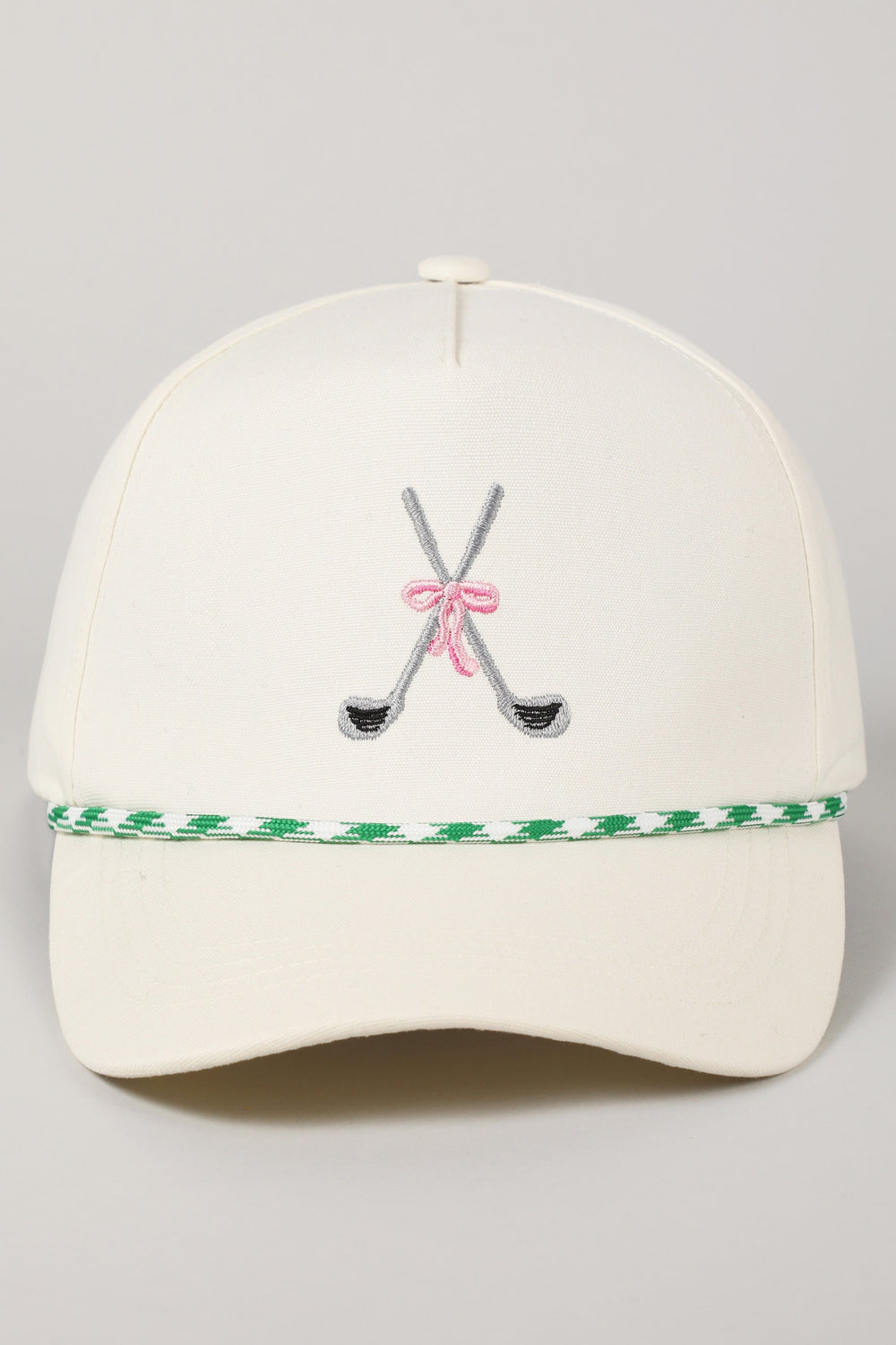 Golf Clubs With Ribbon Embroidered Trucker Hat