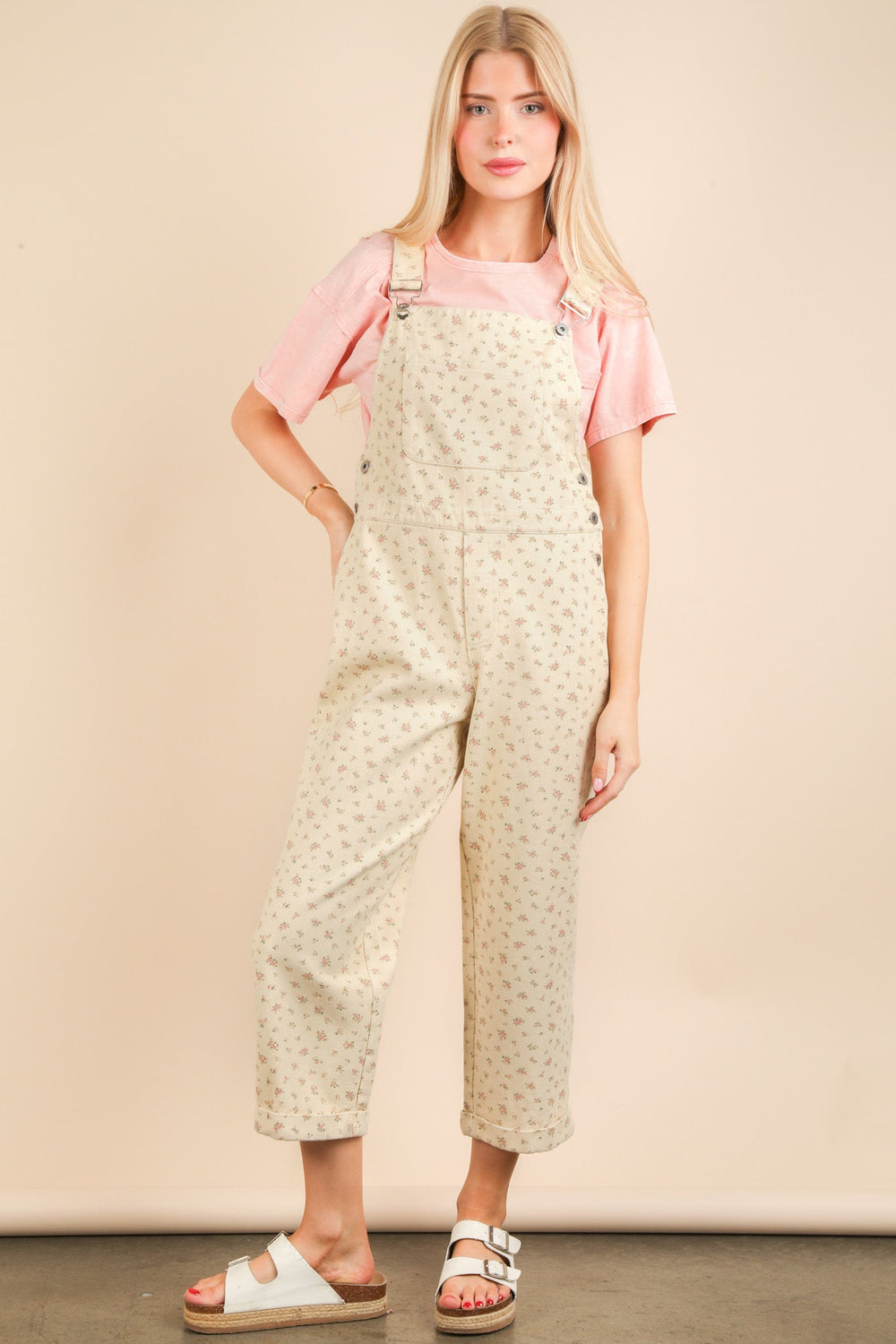 Floral Printed Casual Overall Jumpsuit