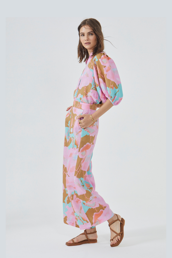 New Luna Linen Pants - Aquarela