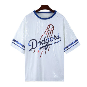 DODGERS SEQUIN GAME DAY DRESS *backorder*