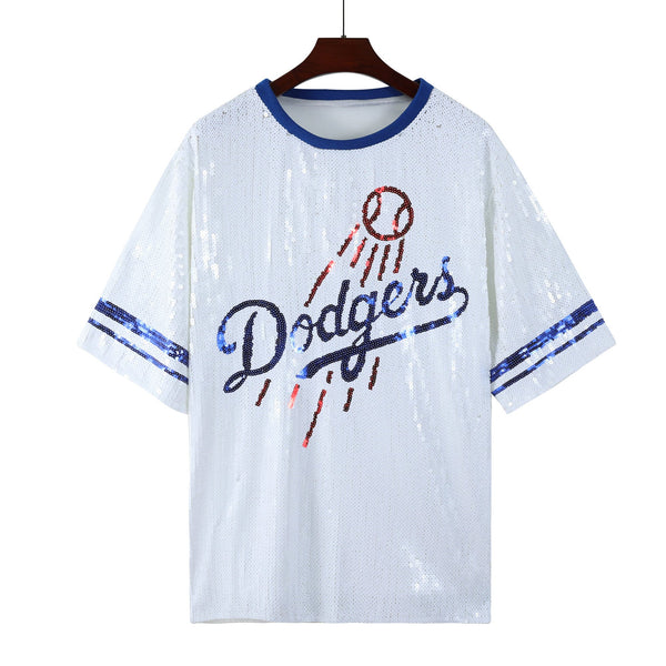 DODGERS SEQUIN GAME DAY DRESS *backorder*