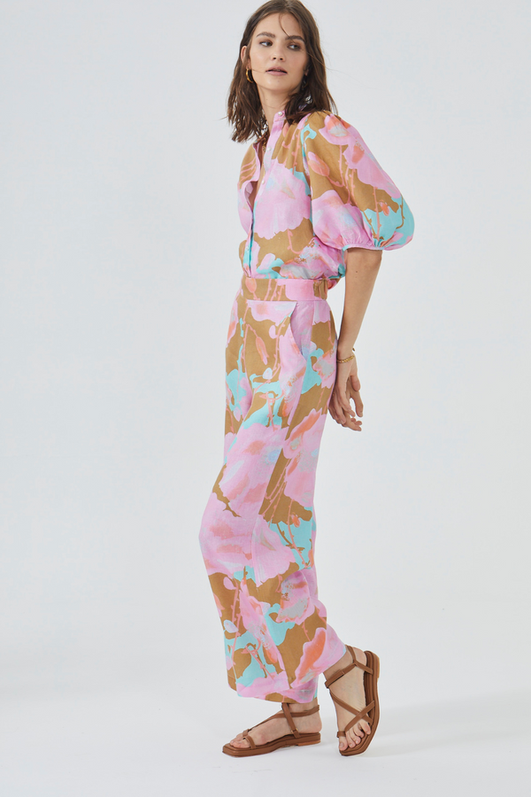 New Luna Linen Pants - Aquarela