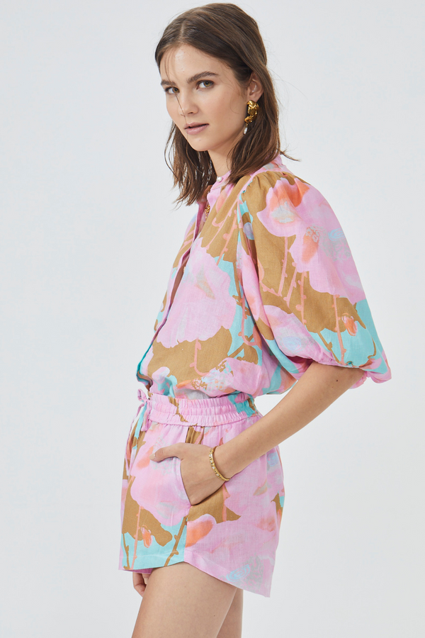 Bubble Linen Shirt - Aquarela