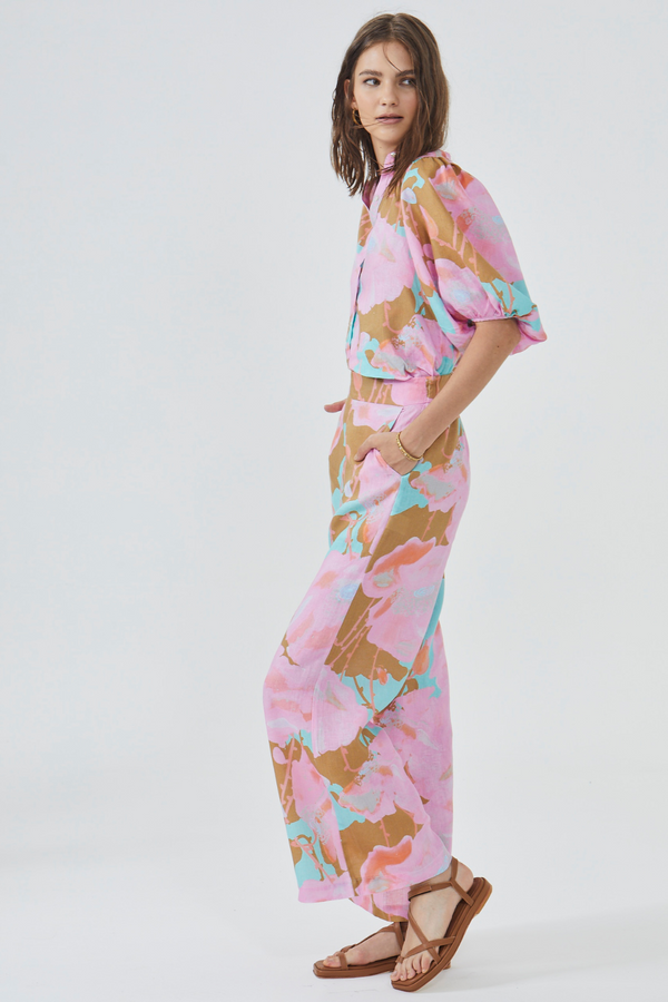 New Luna Linen Pants - Aquarela