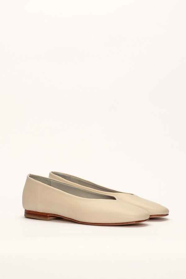 New Ama Flat Shoes in Bone