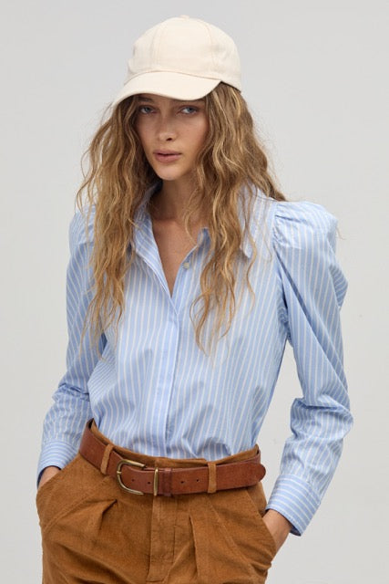Lola Poplin Shirt - Calma Stripes