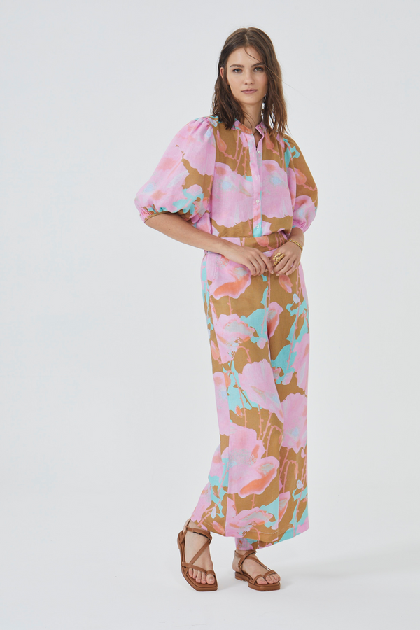 New Luna Linen Pants - Aquarela