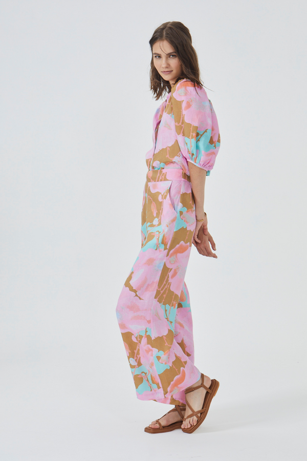 New Luna Linen Pants - Aquarela