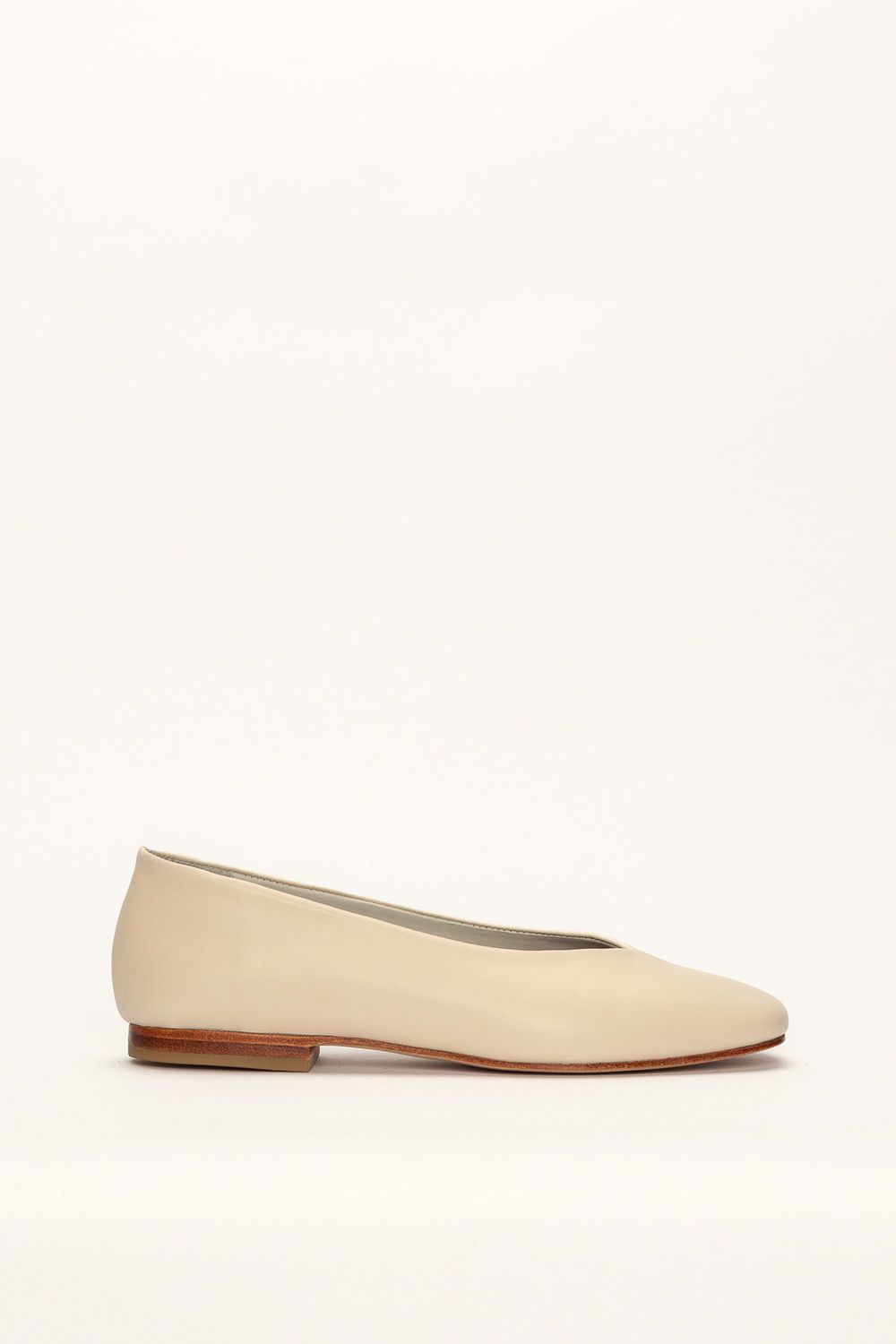 New Ama Flat Shoes in Bone