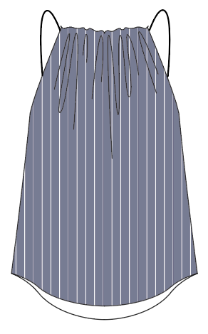 Sophie Linen Top - Navy Stripes