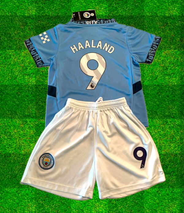 Erling Haaland Kids Soccer Jersey Manchester City Youth Toddler