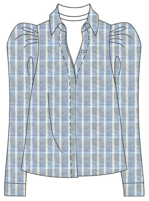 Lola Poplin Shirt - Calma Stripes