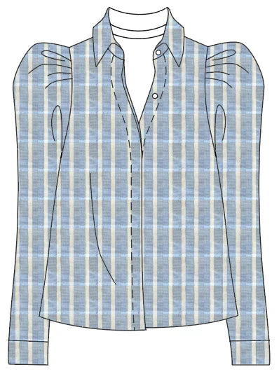 Lola Poplin Shirt - Calma Stripes