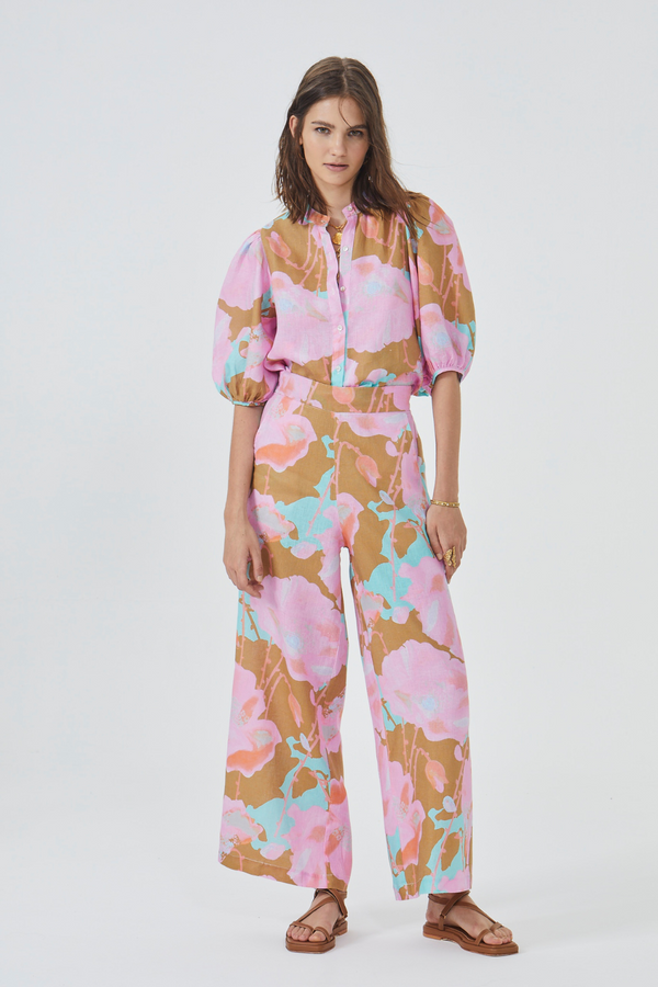 New Luna Linen Pants - Aquarela