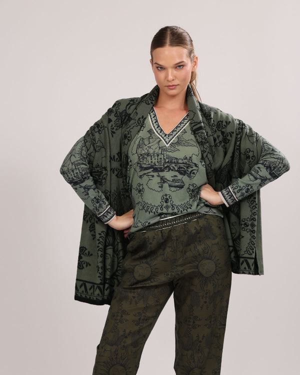 Throw Italian Coast Green