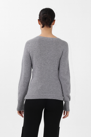 Cashmere Corset Sweater in Gray