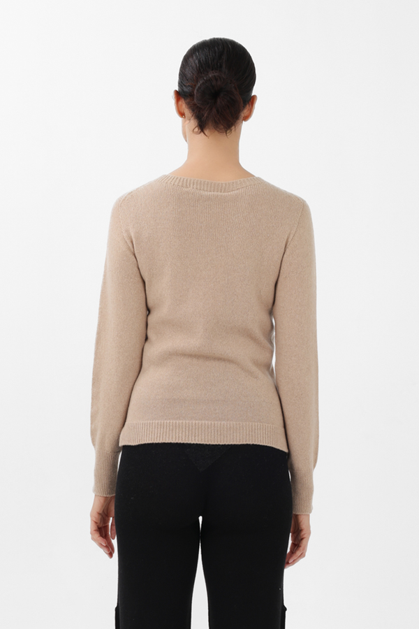 Cashmere Corset Sweater in Camel