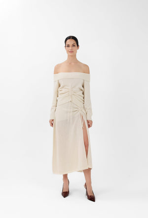 Cashmere Long Skirt in White