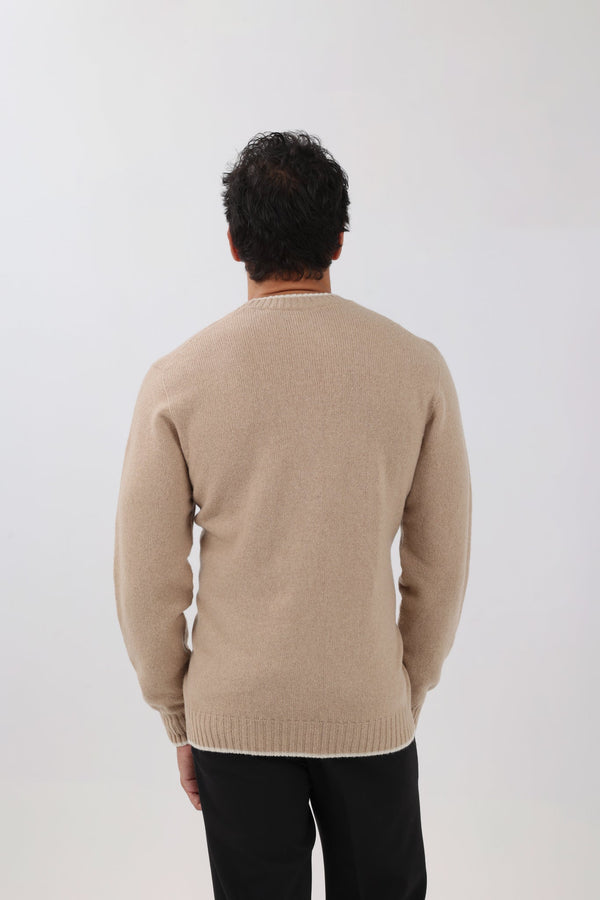 Cashmere Crew Neck Sweater in Camel