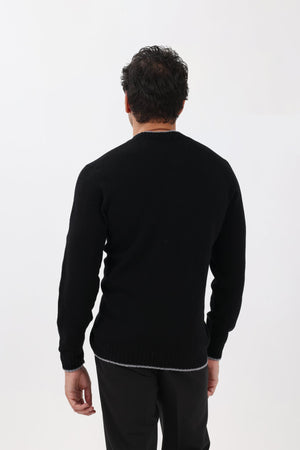 Cashmere Crew Neck Sweater in Black