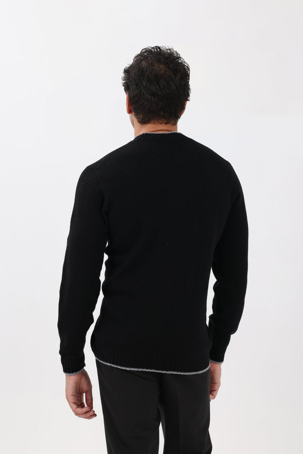 Cashmere Crew Neck Sweater in Black