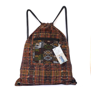 Salsa Upcycled Corte Backpack - Unique Guatemalan Handicraft