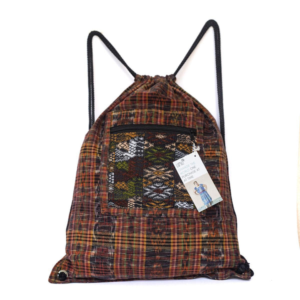 Salsa Upcycled Corte Backpack - Unique Guatemalan Handicraft